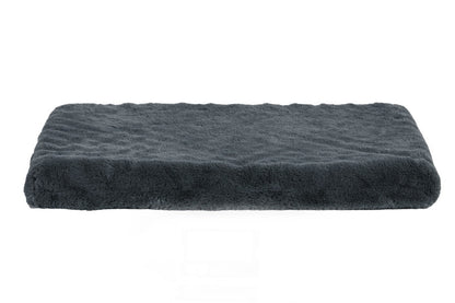 Fur Haven Pet Products Plush Faux Fur Crate 2 Ortho Pet Mat - Gray.