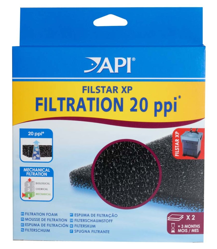 API Filstar Coarse Filtration Foam 20 PPI Black