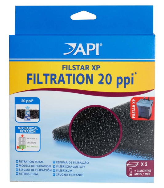 API Filstar Coarse Filtration Foam 20 PPI Black