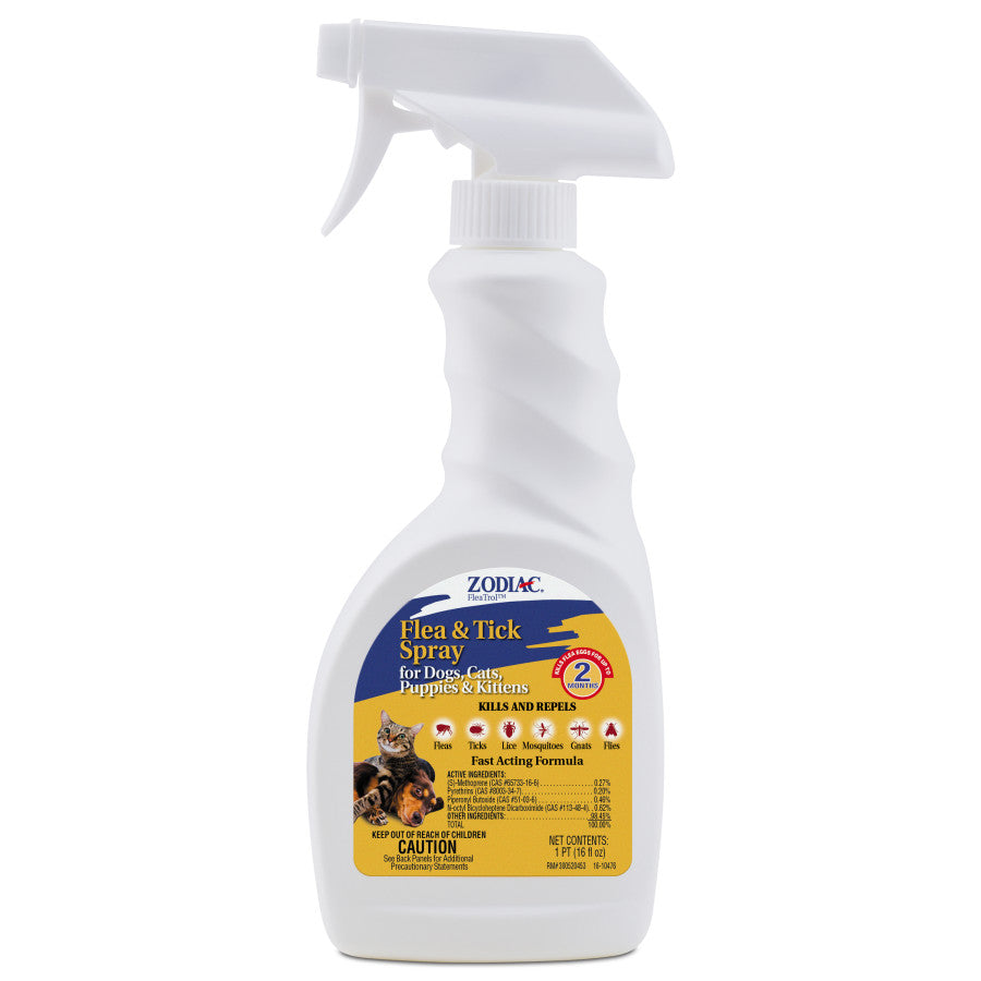 Zodiac Flea & Tick Spray for Dogs, Cats, Puppies & Kittens