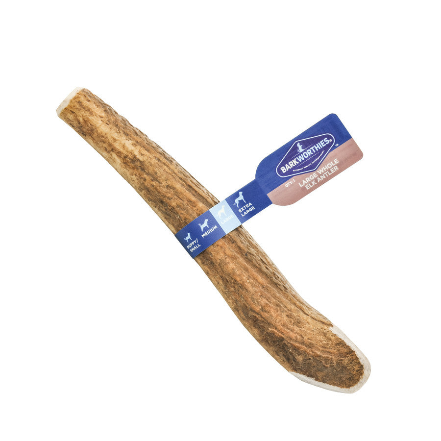 Barkworthies Whole Elk Antler Dog Treat