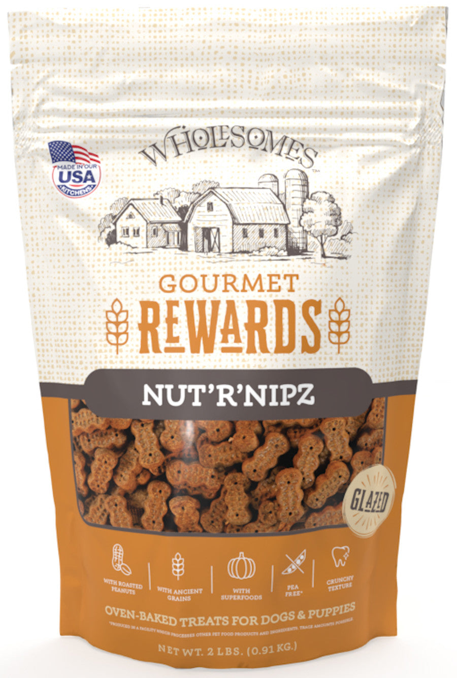 Wholesomes Gourmet Rewards Biscuit Dog Treats Nut R Nipz