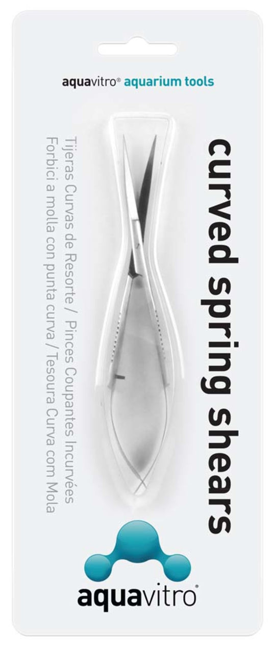 aquavitro Stainless Steel Curved Spring Sheers Aquarium Tool