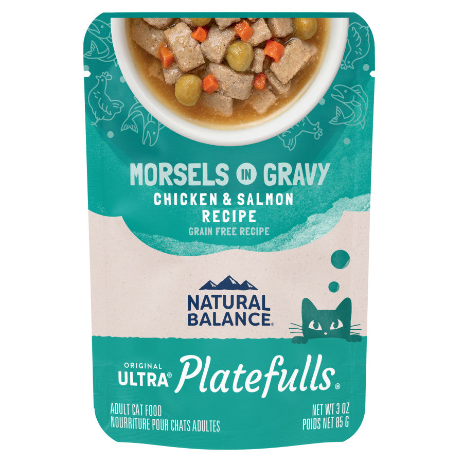 Natural Balance Pet Foods Original Ultra Platefulls Morsels in Gravy Wet Cat Food Pouch