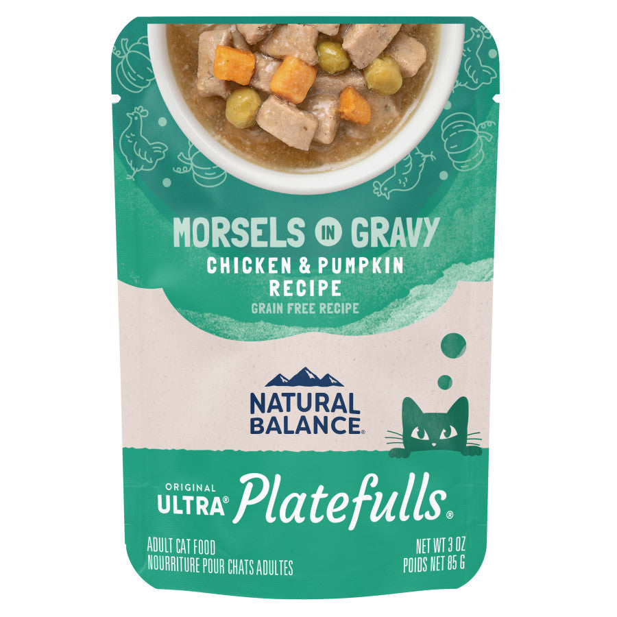 Natural Balance Pet Foods Original Ultra Platefulls Morsels in Gravy Wet Cat Food Pouch