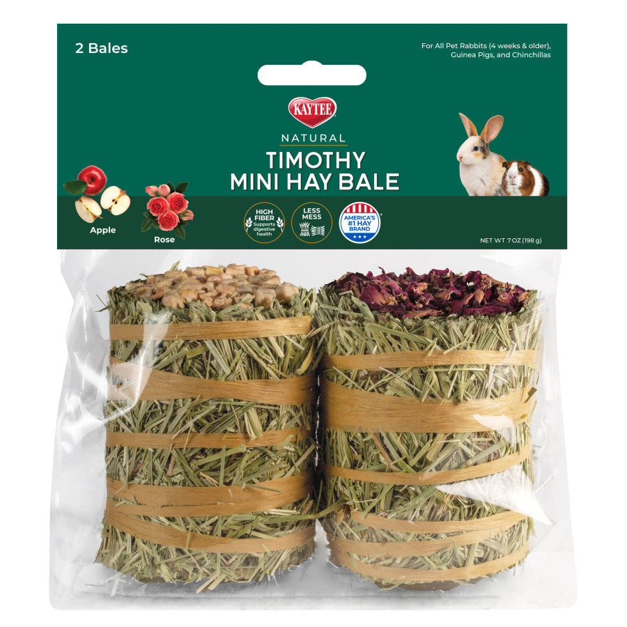 Kaytee Mini Hay Bales, Apple and Rose