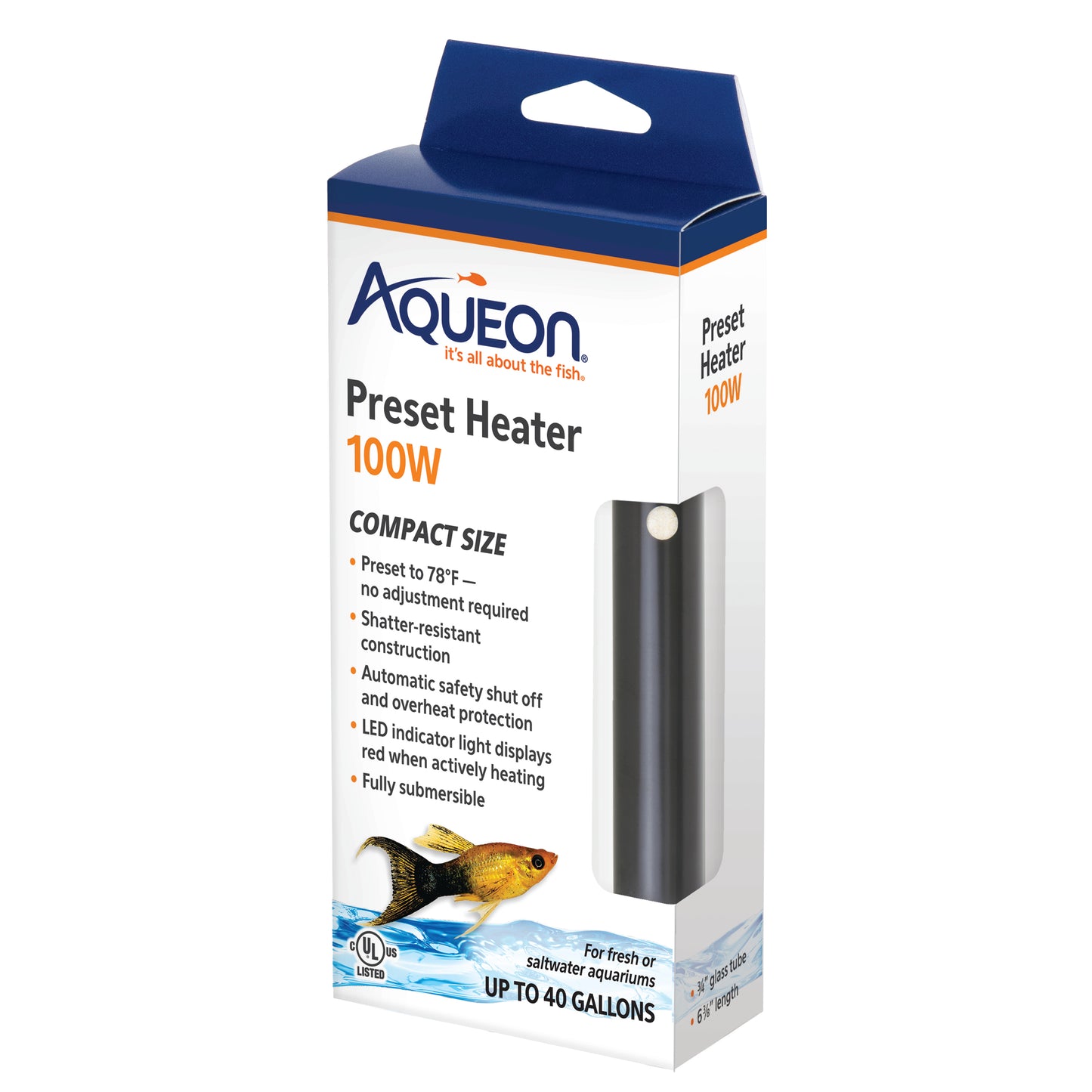 Aqueon Preset Aquarium Heater - 100 W