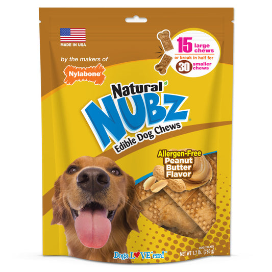 Nylabone Nubz Peanut Butter Dog Chew Treats
