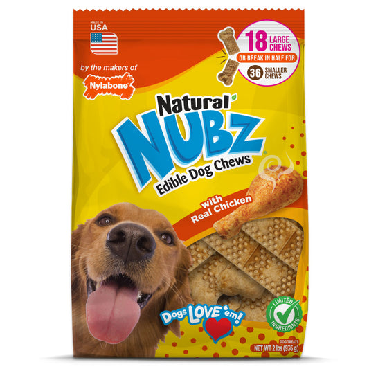Nylabone Nubz Chicken Dog Chew Treats
