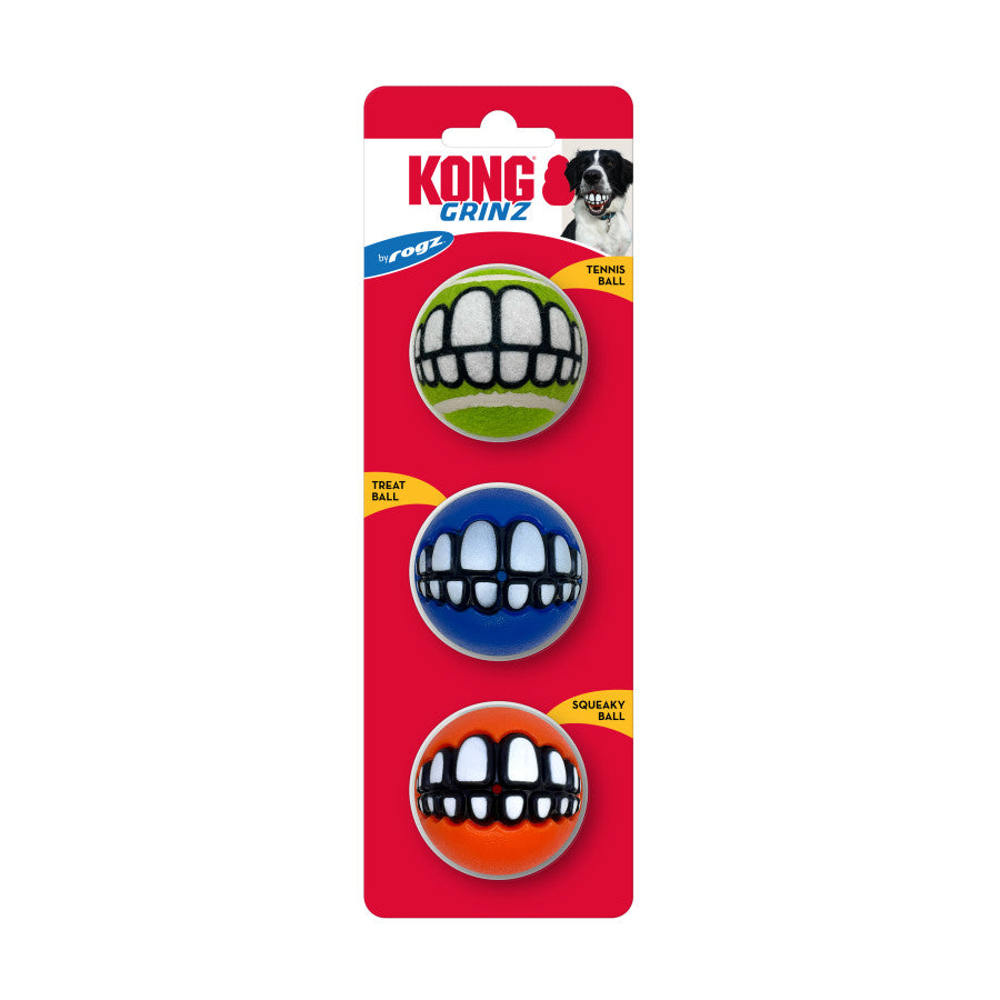 KONG Grinz by Rogz Variety Ball Dog Toys