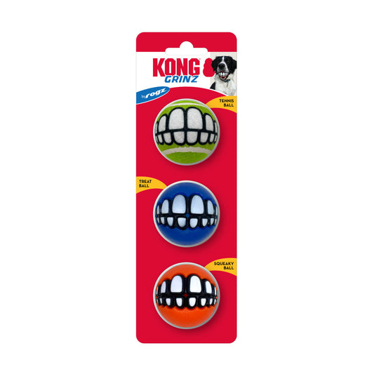KONG Grinz by Rogz Variety Ball Dog Toys