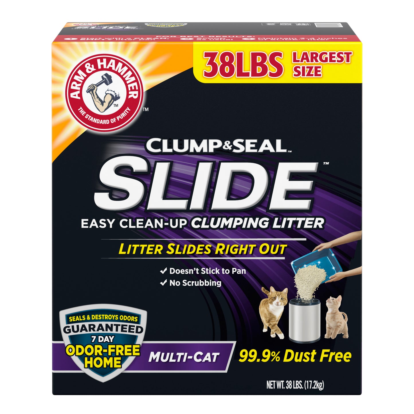 Arm and Hammer Clump and Seal Slide Multi-Cat Cat Litter
