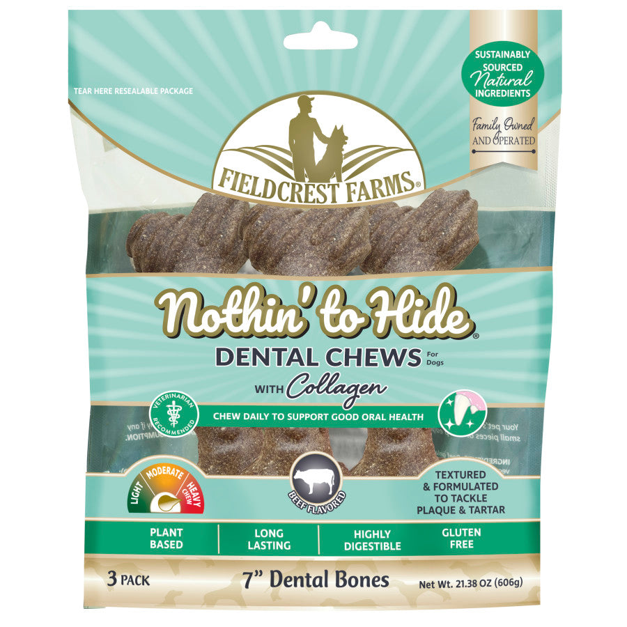Fieldcrest Farms Nothin' to Hide Dental Bone Collagen Dog Chew