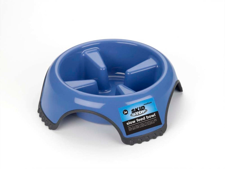 JW Pet Skid Stop Slow Feed Dog Bowl