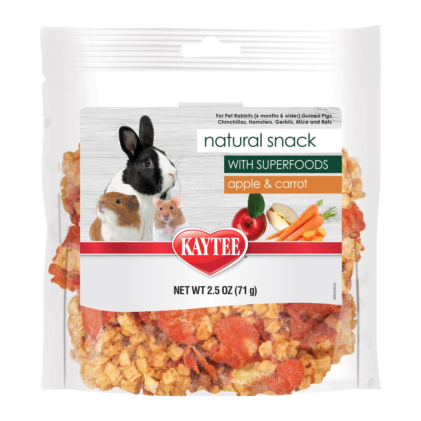 Kaytee Natural Snack with Superfoods Carrot and Apple