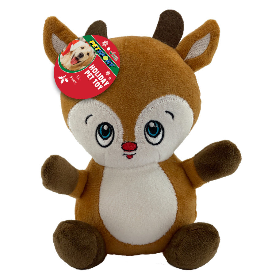 Petsport USA Santa's Village Holiday Reindeer Dog Toy