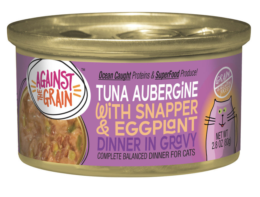 Against the Grain Tuna Aubergine With Snapper & Eggplant Dinner Wet Cat Food