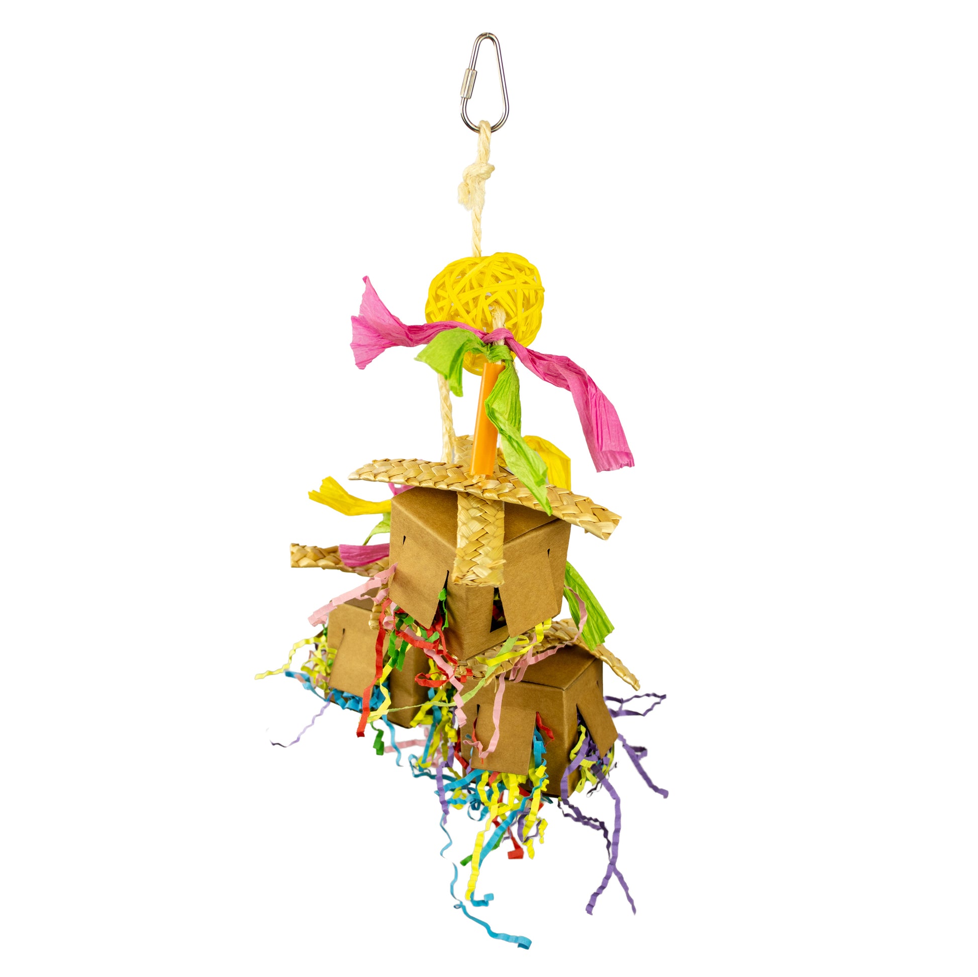 A & E Cages Happy Beaks Confetti Crinkle Cubes Bird Toy - 1ea