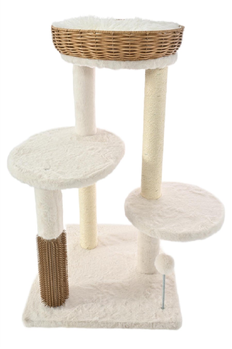 Max & Marlow Rattan Wicker 3 Level Cat Tree