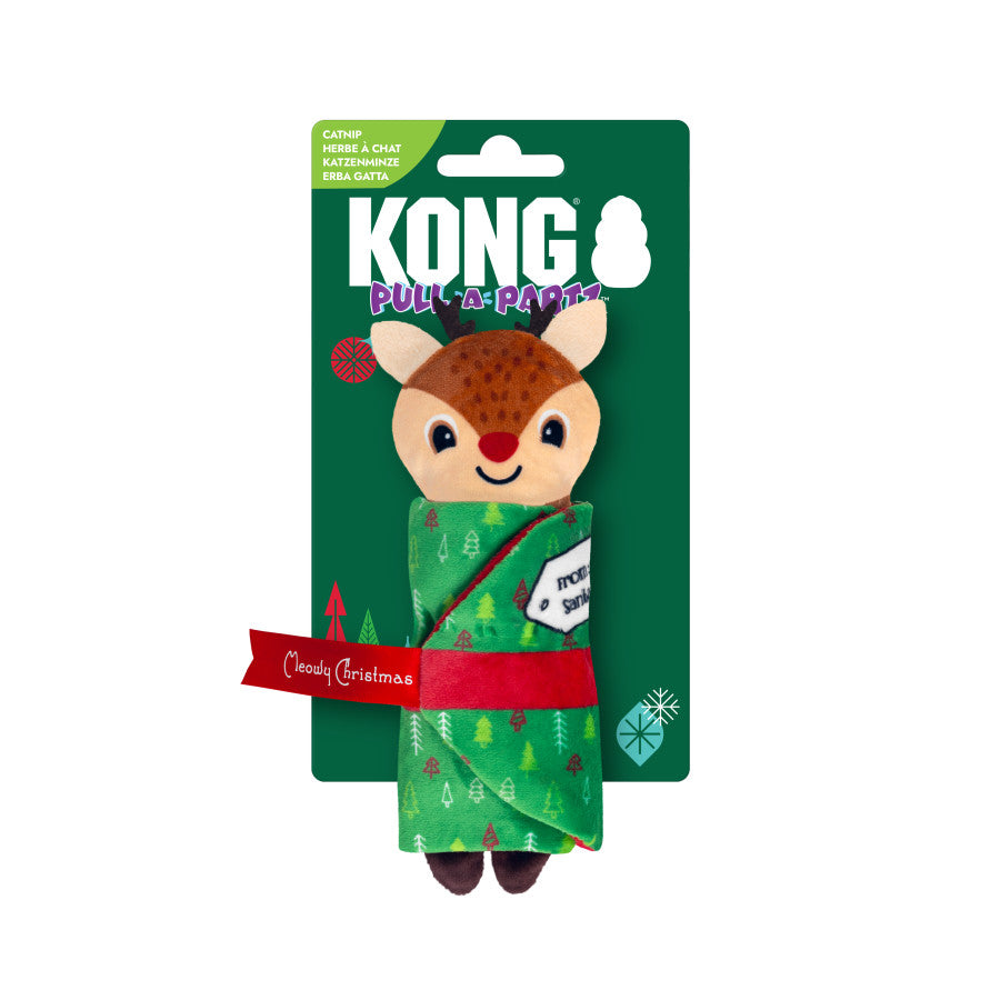 KONG Holiday Pull-A-Partz Present Cat Toy