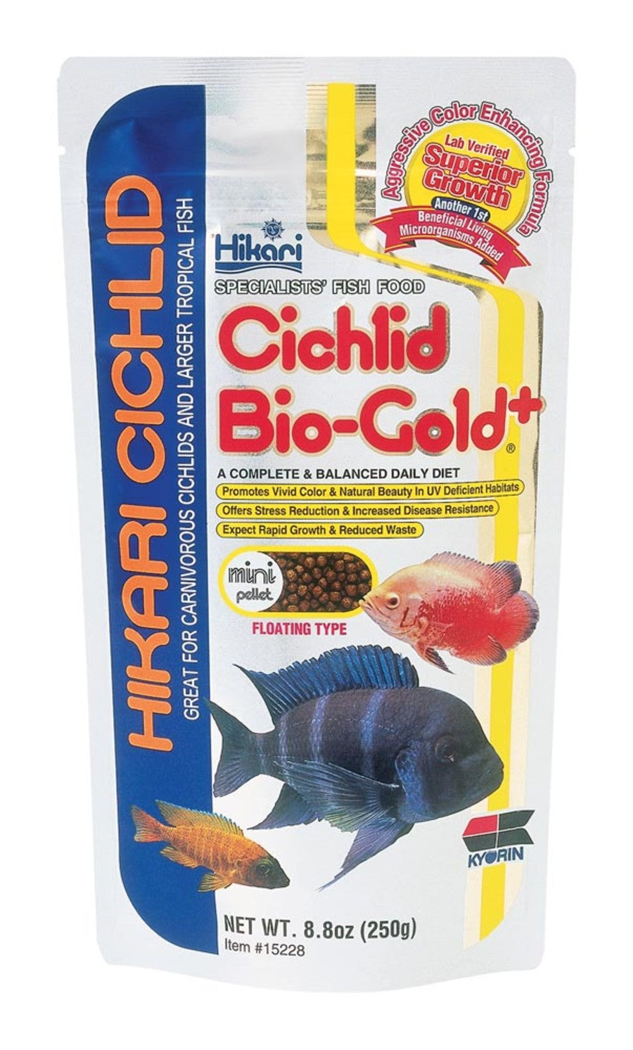 Hikari USA Cichlid BioGold+ Pellet Fish Food