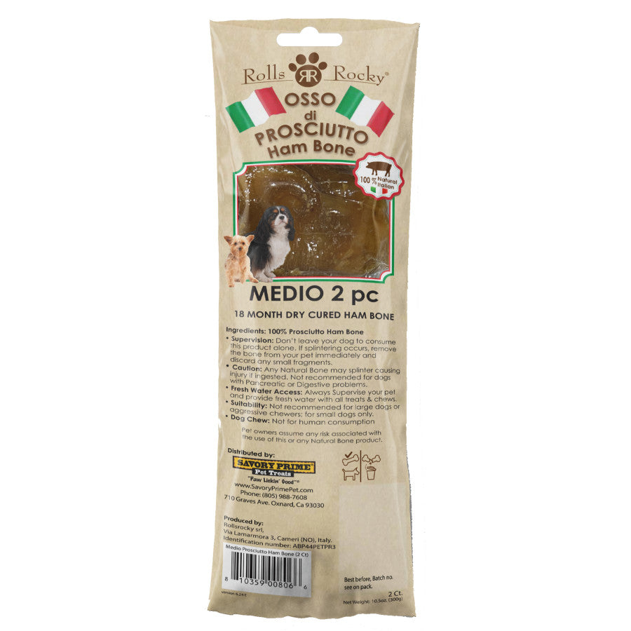 Savory Prime Rolls Rocky Osso di Prosciutto Ham Bone for Dogs