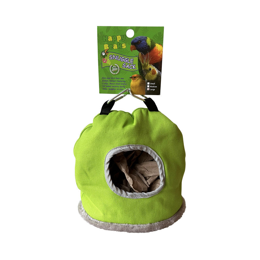 A & E Cages Happy Beaks Snuggle Sack Bird Hut