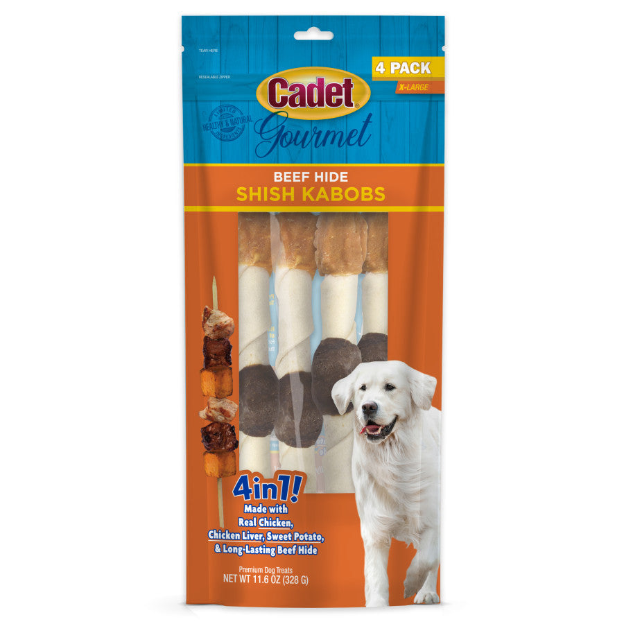 Cadet Gourmet Beef Hide Shish Kabob Dog Treats