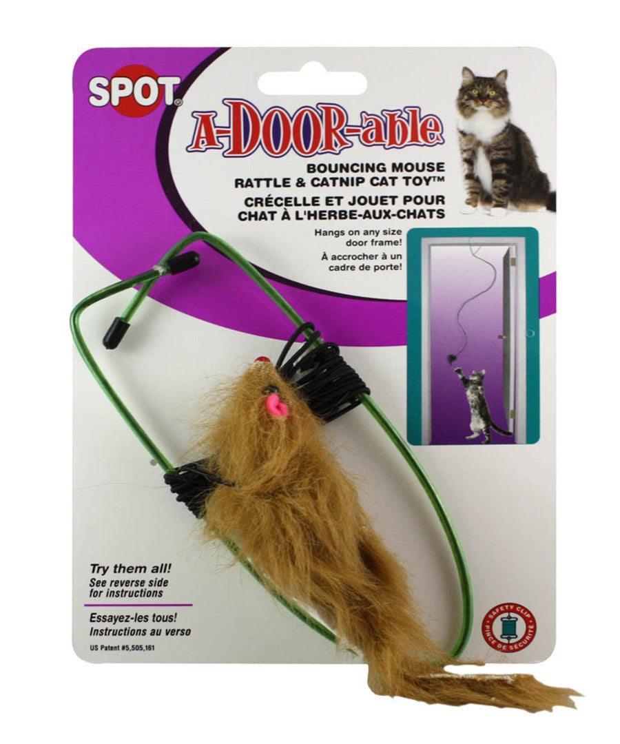 Spot A-Door-Able Bouncing Mouse Catnip Toy