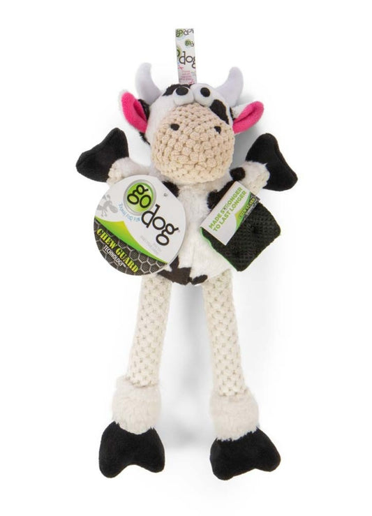 goDog Checkers Skinny Durable Plush Dog Toy