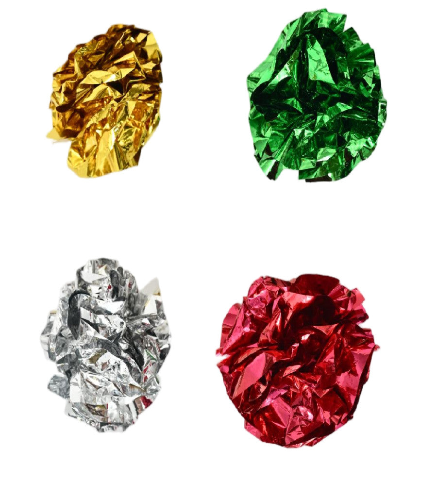 Max & Marlow Foil Crinkle Ball Assorted Cat Value Toys Display