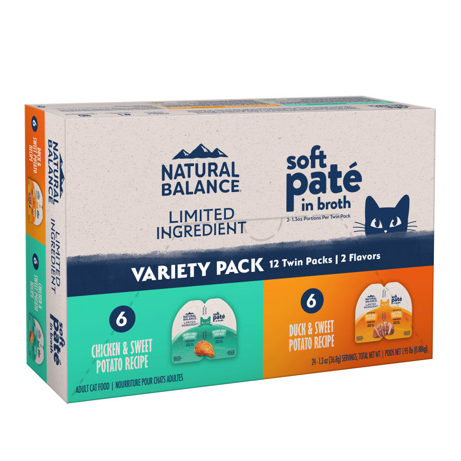 Natural Balance Pet Foods Limited Ingredient Soft Pate in Broth Wet Cat Food