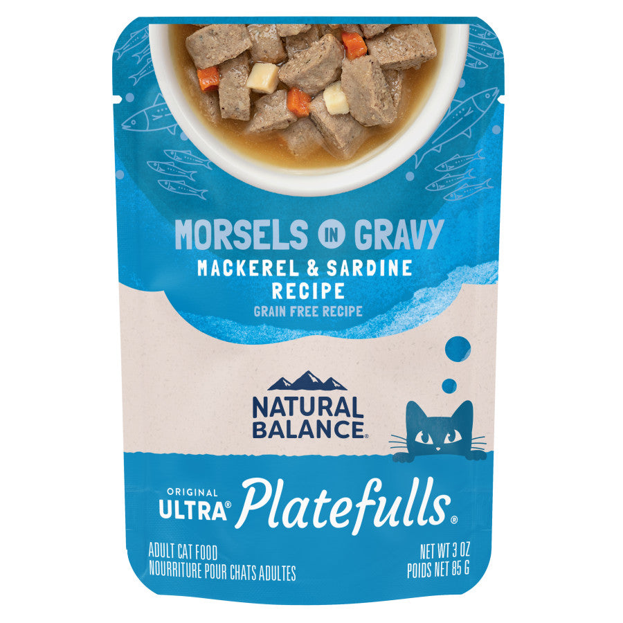 Natural Balance Pet Foods Original Ultra Platefulls Morsels in Gravy Wet Cat Food Pouch