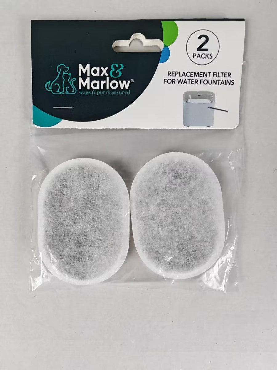 Max & Marlow Automatic Water Fountain Oval Replacement Filter