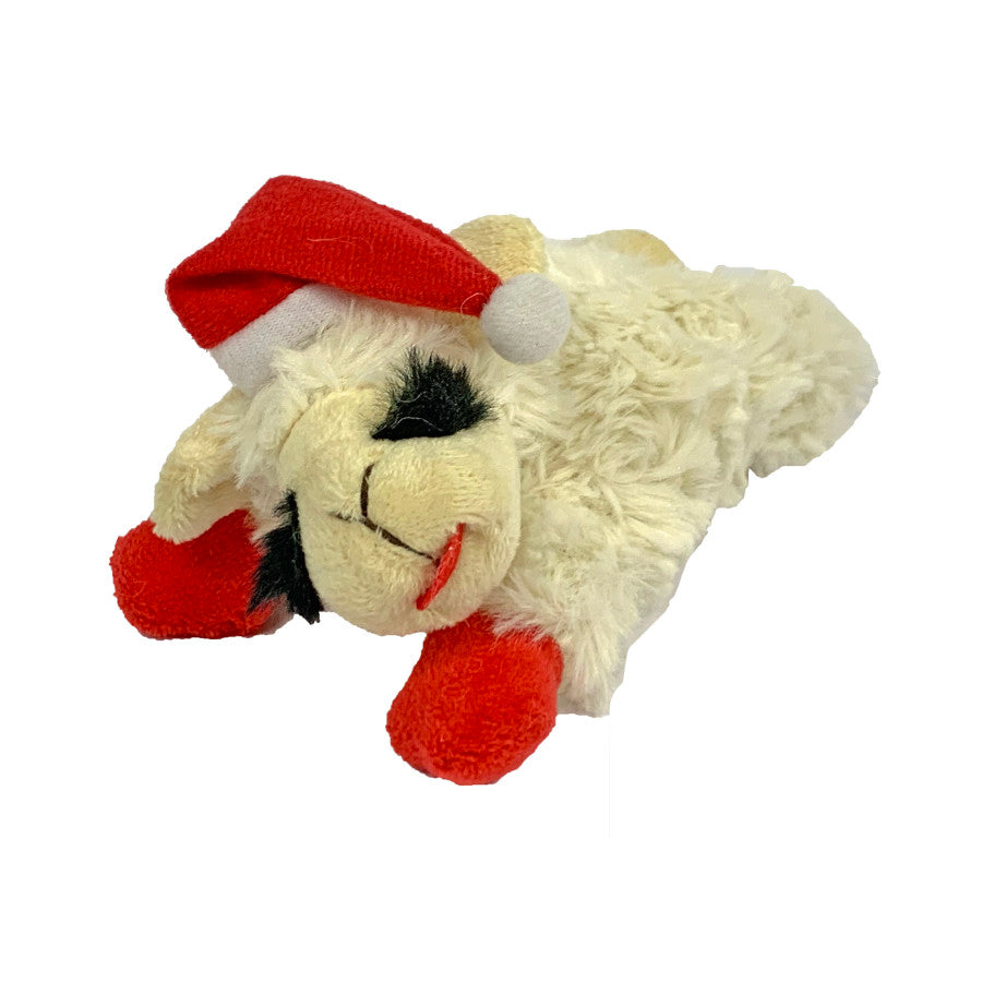 Multipet Holiday Lambchop w/ Santa Hat Dog Toy