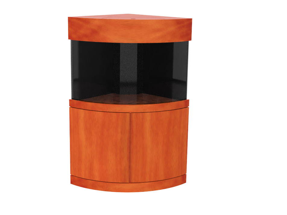 Planet Aquariums Planet Radius 110G Corner Tank Kit Elegance Cognac