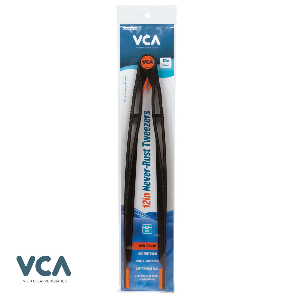 Vca Never-Rust Tweezers 12" Lava Rock
