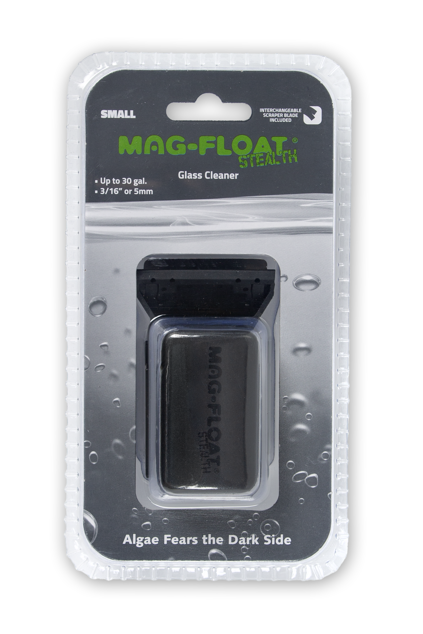 Mag Float Mag-Float Stealth Glass Aquarium Cleaner - 3/16" - 5mm (Small)