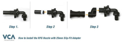 VCA Reefer - Slip-Fit Drop Adapter (25mm to 1/2" Loc-Line)