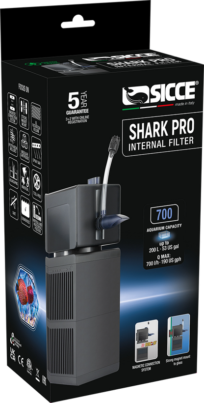 Sicce SHARK PRO 700 Internal Filter – 185 gph