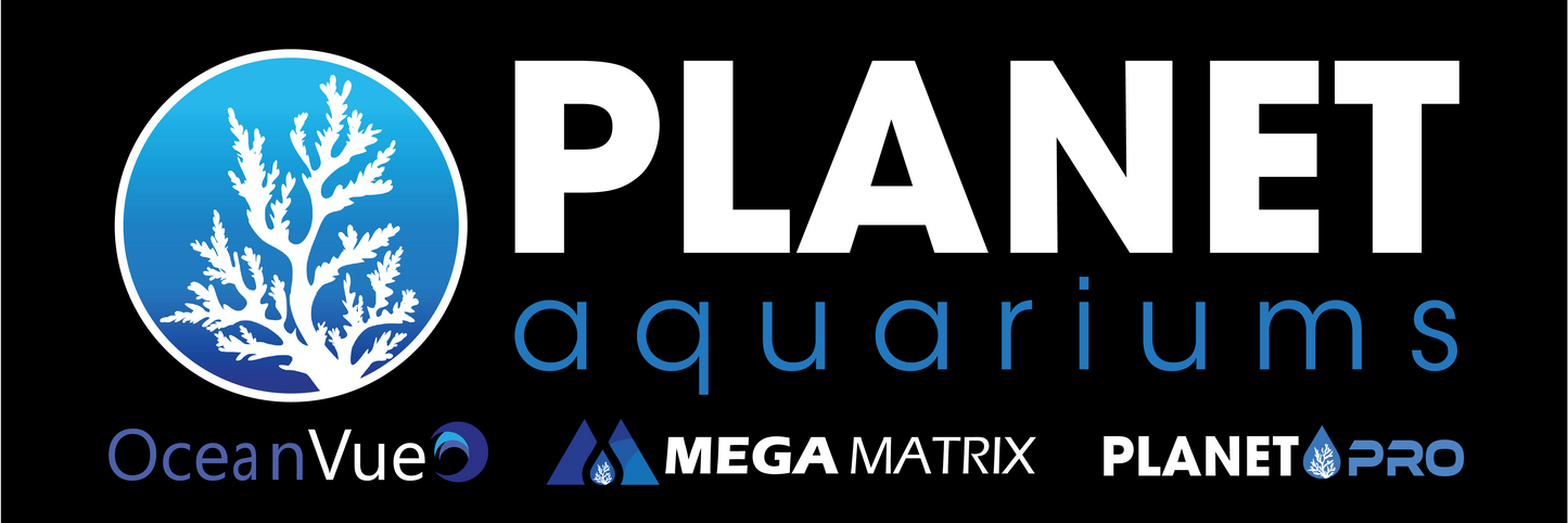 DFW Marketing 72x24 Planet Aquariums Banner Black