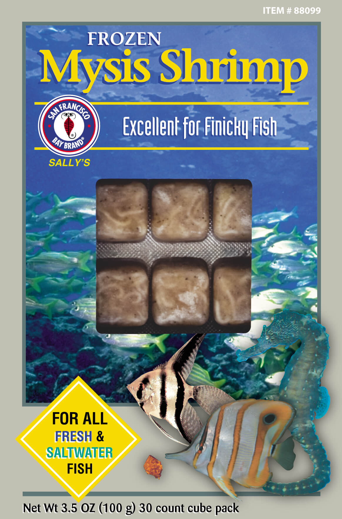 Mysis Shrimp Cube 3.5oz (Frozen)