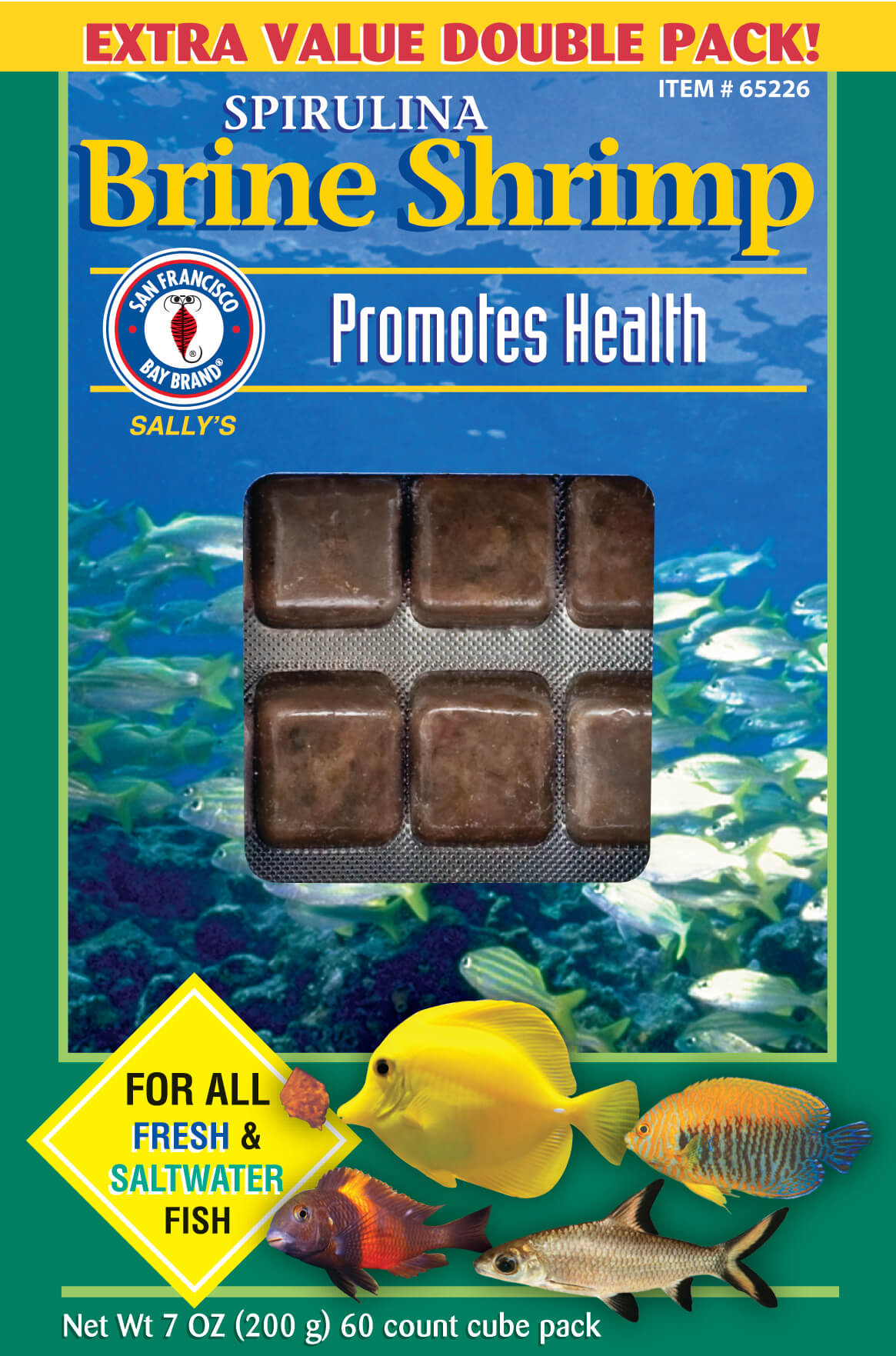 Spirulina Brine Shrimp Cube 7oz (Frozen)