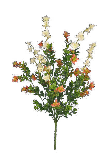 Tideline Naturescapes 15" Boxwood/berries/orchids mix Bush Cream