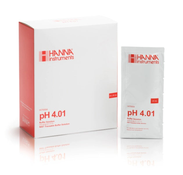 Hanna pH 4.01 Calibration Buffer Sachets (25 x 20 mL)