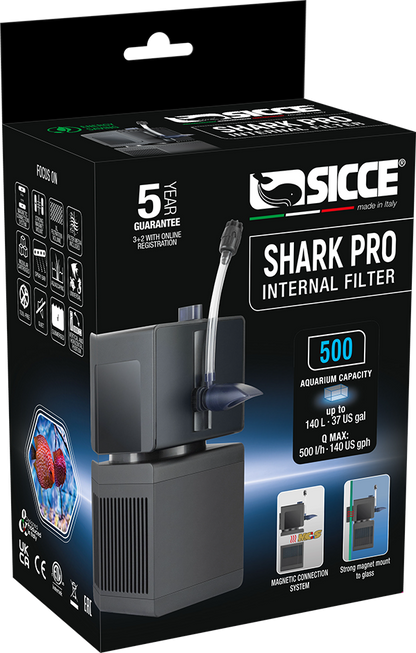 Sicce SHARK PRO 500 Internal Filter – 132 gph