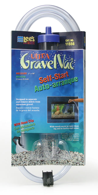 Lee's Aquarium 10" Ultra Gravel Vacuum Cleaner,Self-Start, Medium, w/Nozzle