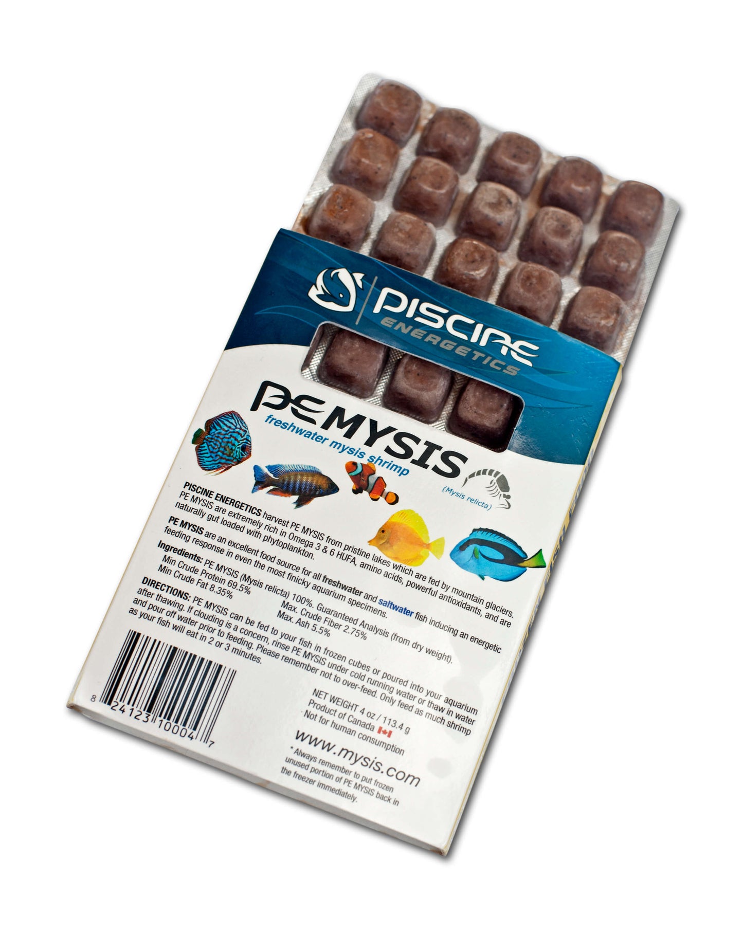 Piscine Energetics Mysis Shrimp Cubes (Frozen)