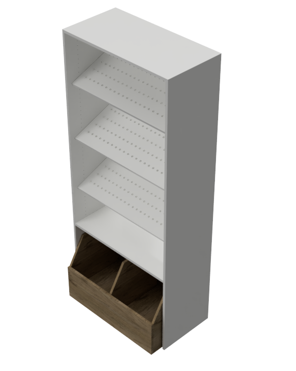 DFW Marketing Deco Series Plant Unit with Rolling Rock Bin