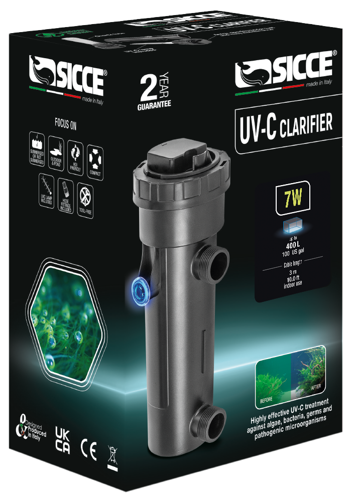 Sicce UV-C Clarifier 7W Aquarium